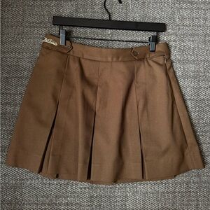 Malbon Brown Pleated Women's Skort